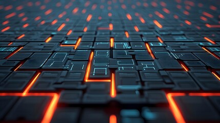Futuristic Abstract Digital Grid Design