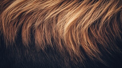 Fototapeta premium Close-up of textured fur showcasing various shades of brown and blonde.