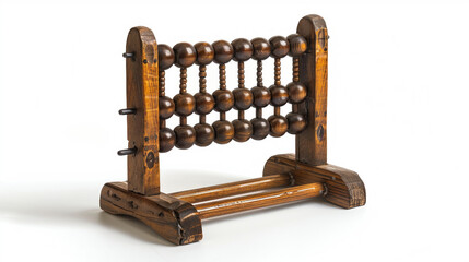 Old Wooden Abacus on white background.PNG