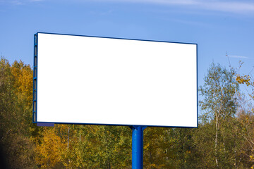 Background for design, white billboards on city streets and along roads