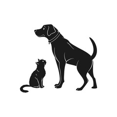 dog and cat vector illustration