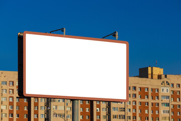 Obraz premium Large billboard along the highway. Background for design and advertising. 