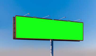 Large billboard along the highway. Background for design and advertising. 