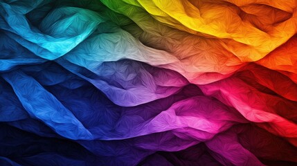 Obraz premium Vibrant colorful wave patterns abstract art digital design creative space close-up visual aesthetics for inspiration