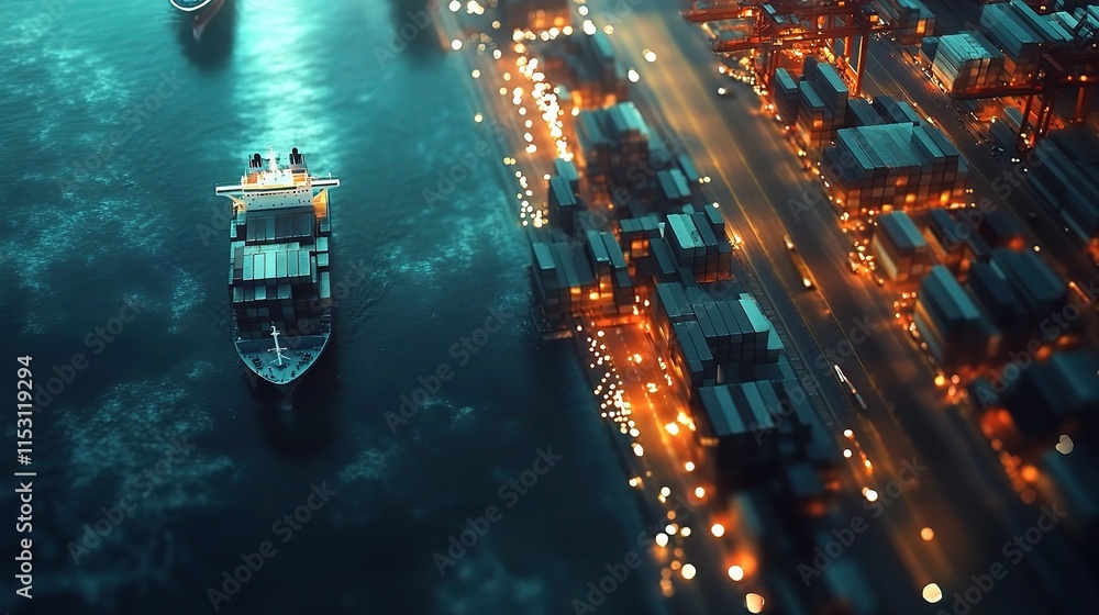 Aufkleber smart global logistics network for efficient distribution operations