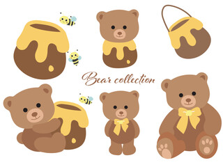 Cute Bear Collection with Honey Jars