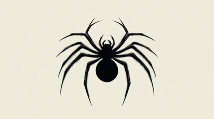 Vector logo spider. Brand logo black widow