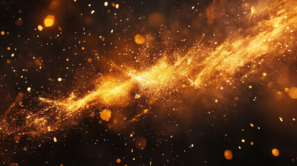 Obraz premium The chemistry of fireworks. A chemical flask consists of sparks and fire. Festive bright fireworks. Decorative element for celebrations and holidays. Vector illustration.