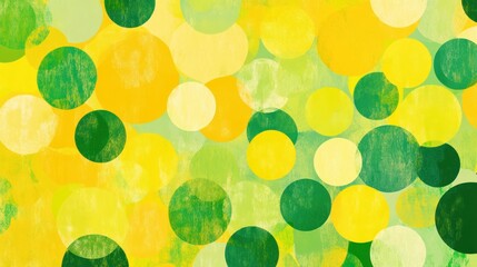 Abstract Circular Pattern with Yellow and Green Hues