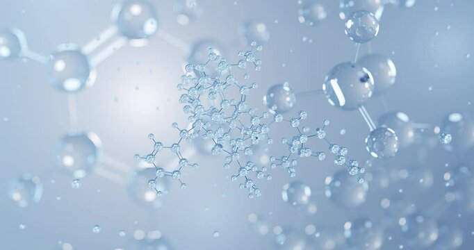Leuprorelin, rotating 3D model of hormone, seamless looped video