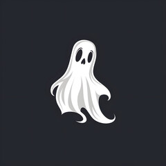 A ghost with a skull on its head