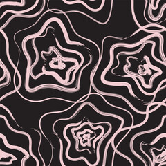 Pastels Abstract Line Floral Seamless Pattern Design