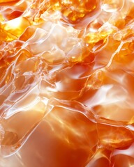 Polished translucent amber texture with orange and cream tones.Warmth and elegance symbolized by glowing mineral-like amber.backgrounds, design projects, and luxury-themed materials.
