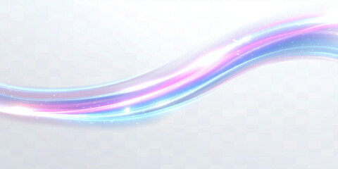 abstract blue and pink mixed light line isolated on white background for wallpaper