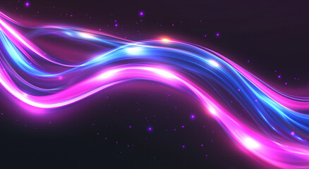 abstract blue and pink mixed light line isolated on dark background for wallpaper