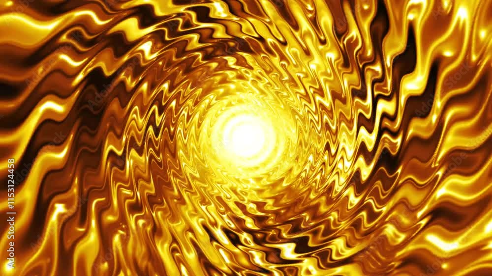 Aufkleber a rotating spiral or whirlpool of golden-orange and brown shades, creating a sense of movement and d