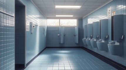 Obraz premium A Clean and Modern Public Restroom