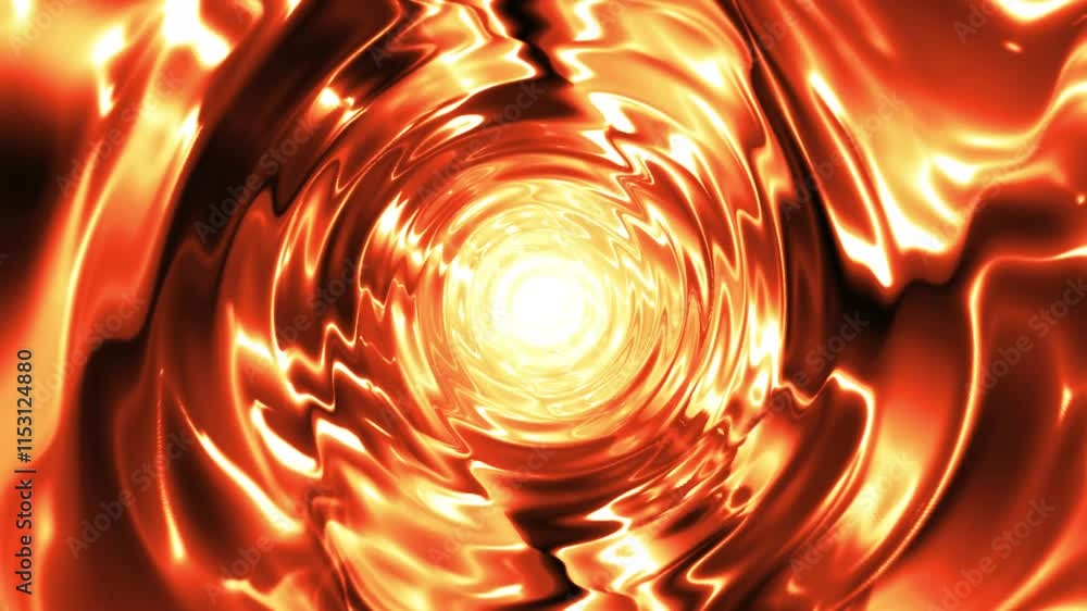 Aufkleber rotating, iridescent waves of color from fiery red to orange and yellow. the center of the image is 