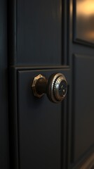 Obraz premium Close up view of a vintage door handle highlighting intricate details and textures