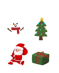 santa claus and christmas tree