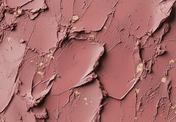 Brown   Clay cosmetic texture on the background, close-up. Background of smudged cream for face or body mask. Close-up of a pink creamy swatch.