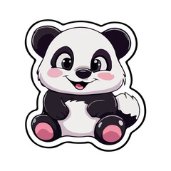 panda with a heart