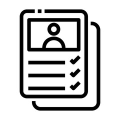 Fototapeta premium cv Line Icon
