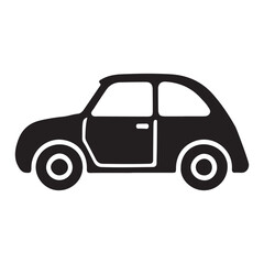 Classic Silhouette Car Icon Vector Illustration