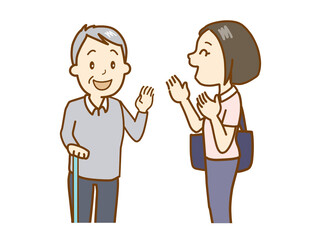 1人暮らしの高齢者を訪問する福祉の相談員