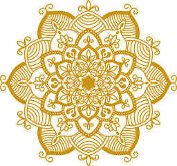 Islamic mandala ornament for Eid or Ramadan decoration. Floral mandala vector art.