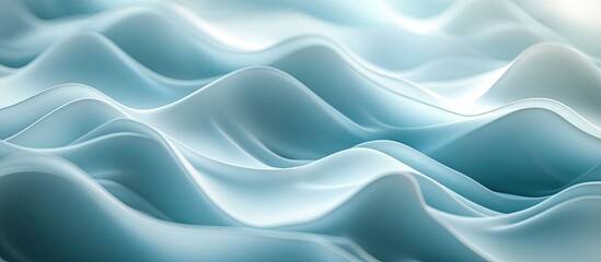 Abstract Blue Waves: A Serene Digital Art Piece