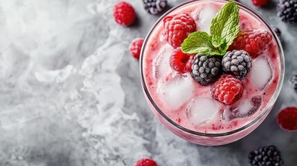 Refreshing Berry Smoothie: A Delicious Blend of Raspberries and Blackberries