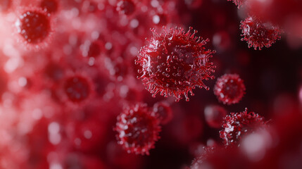 Vector seamless background of blood. The pattern of leukocytes under the microscope.