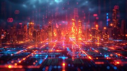 Obraz premium Digital sticky notes and doodles on a glowing tablet