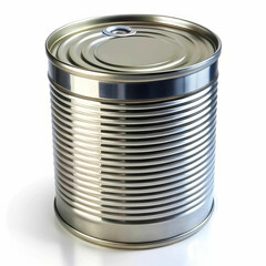 A simple tin can, typically used for storing food or beverages