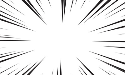 Fototapeta premium Abstract Comic Book Style Flash Explosion. Radial Lines on Background. Bright Light Thunder Burst. Flash Electric Glow. Speed Lines Manga Frame. Vector illustration. EPS 10