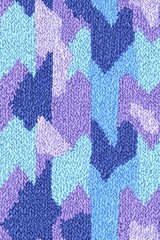 Seamless Linen Knit Textile Background with Colorful Geometric Patterns And Shapes