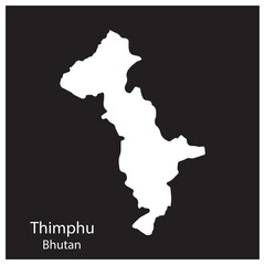 Obraz premium Thimpu city map, Bhutan