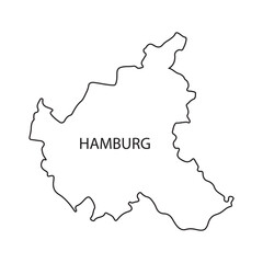 Fototapeta premium hamburg germany map icon
