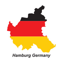Fototapeta premium hamburg germany map icon