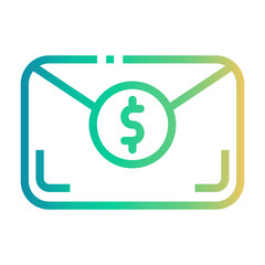 salary Line Gradient Icon