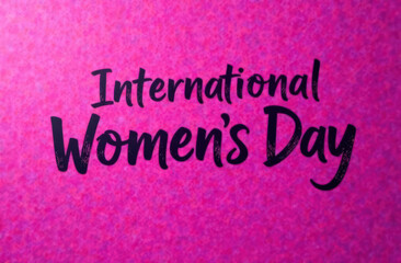 International women's day celebration on vibrant pink background