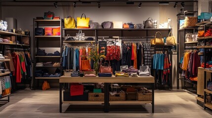 Fototapeta premium Chic Clothing Boutique Interior Design