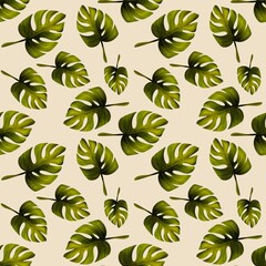 seamless pattern with leaves
