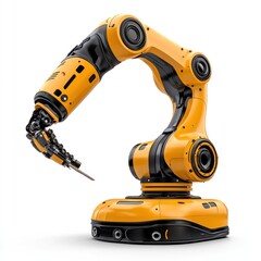 Robotic Arm in Industrial Setting with Precision Tooling, Showcasing Modern Automation and Advanced Engineering for Manufacturing Processes