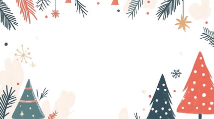 Obraz premium Charmingly Illustrated Festive Winter Holiday Background Design. AI Generated
