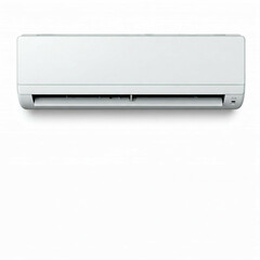 modern white air conditioner unit isolated on white background