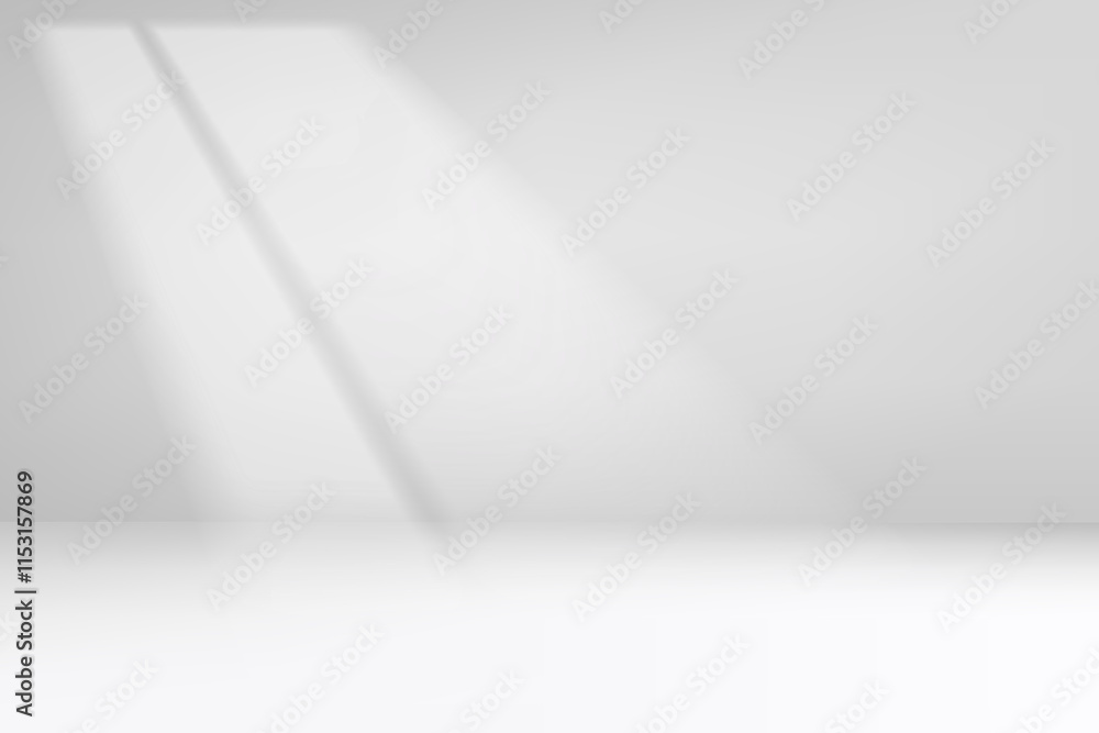 Leinwandbilder empty bright studio with bright light. 3d vector background for product design
