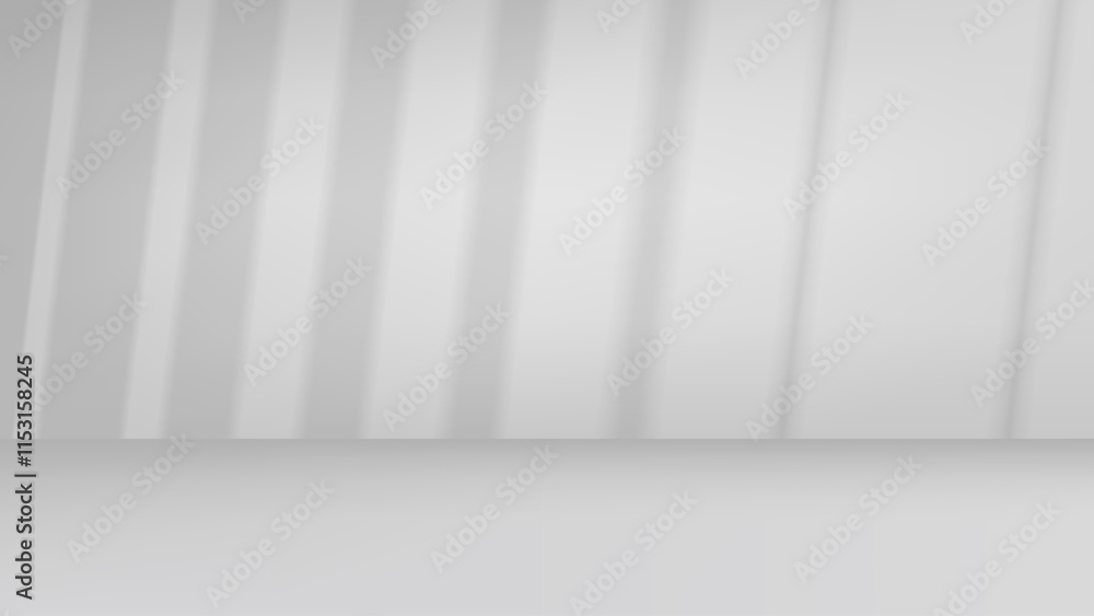 Leinwandbilder Empty bright studio with window light and shadows. 3d vector background for product design