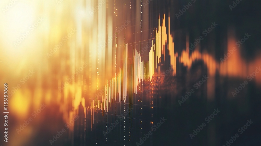 Poster abstract graph visualization for business and finance concepts